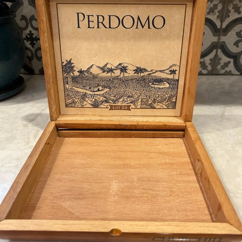 1990s Perdomo and Macanudo Wooden Cigar Boxes- Set of Two- EUC